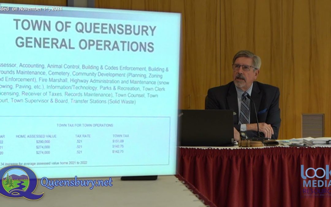 Queensbury Town Board Meeting 11-1-21