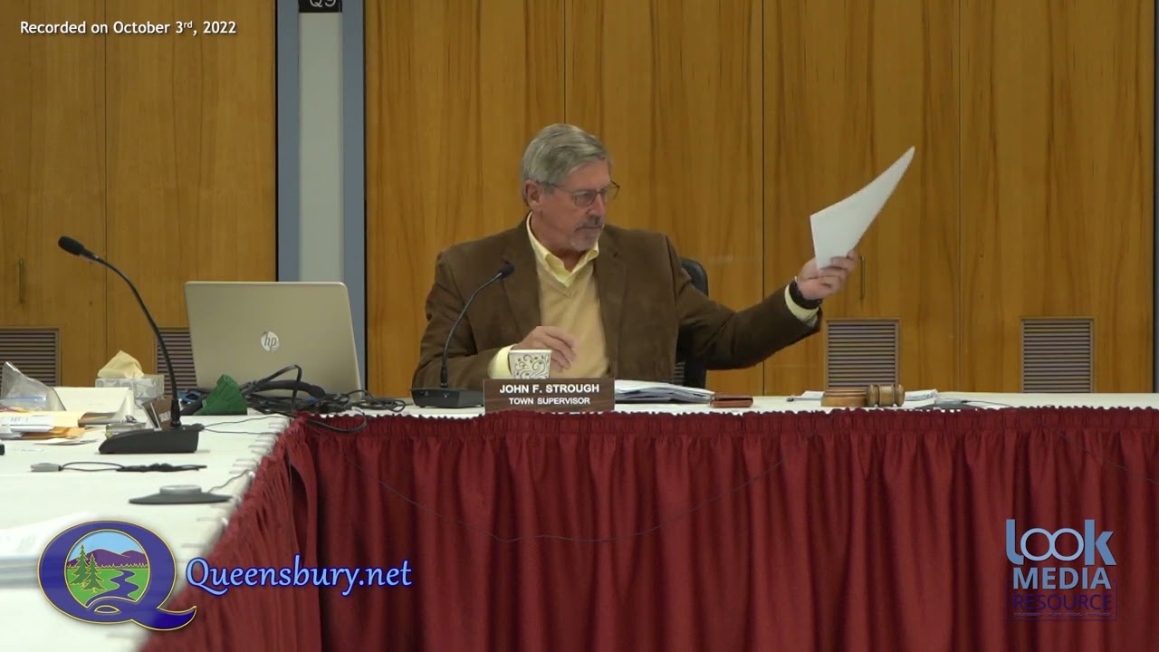 Queensbury Town Board Meeting 10322 Look Media Resource