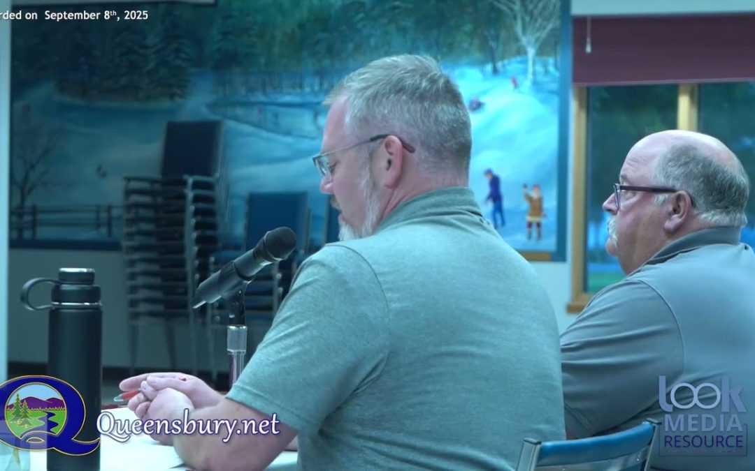 Queensbury Town Board Meeting – 9-8-25