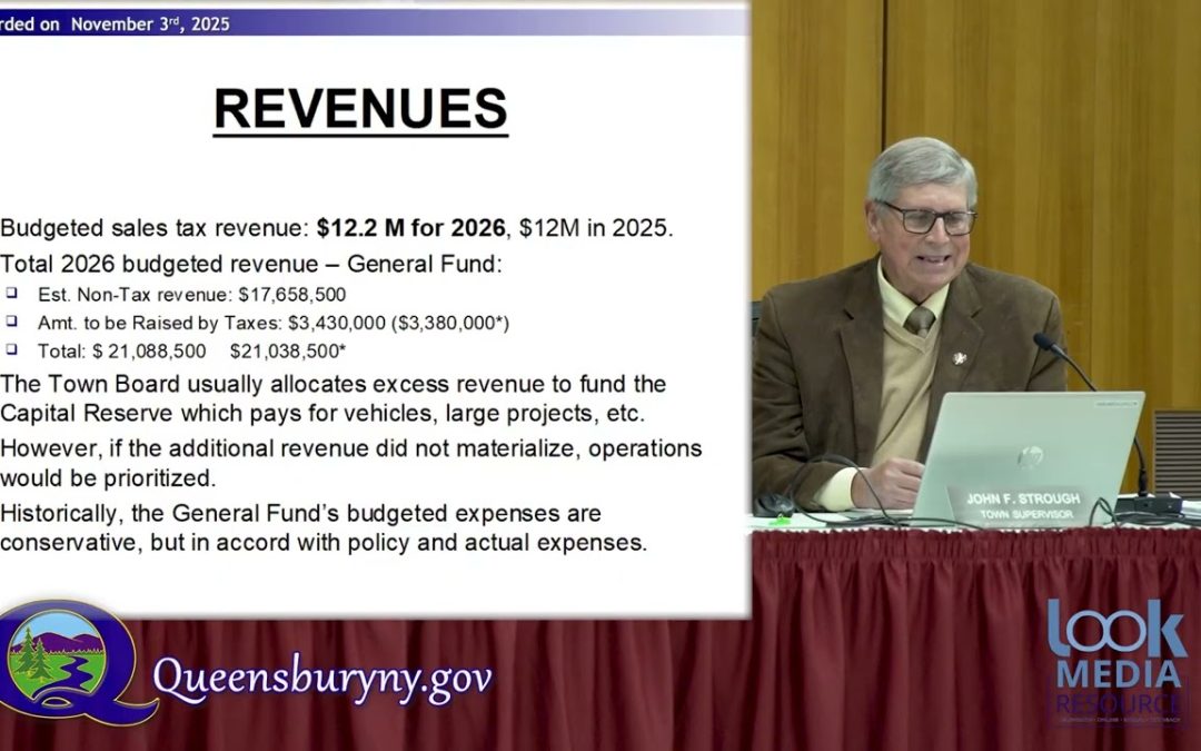 Queensbury Town Board Meeting – 11-3-25